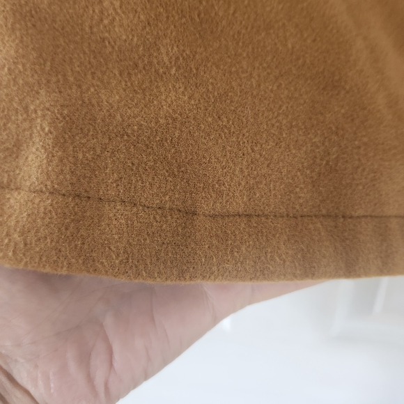 Forever 21 Tan Faux Fur Collar Brown Peacoat L Double Breasted Y2K Fall Winter - Picture 9 of 15